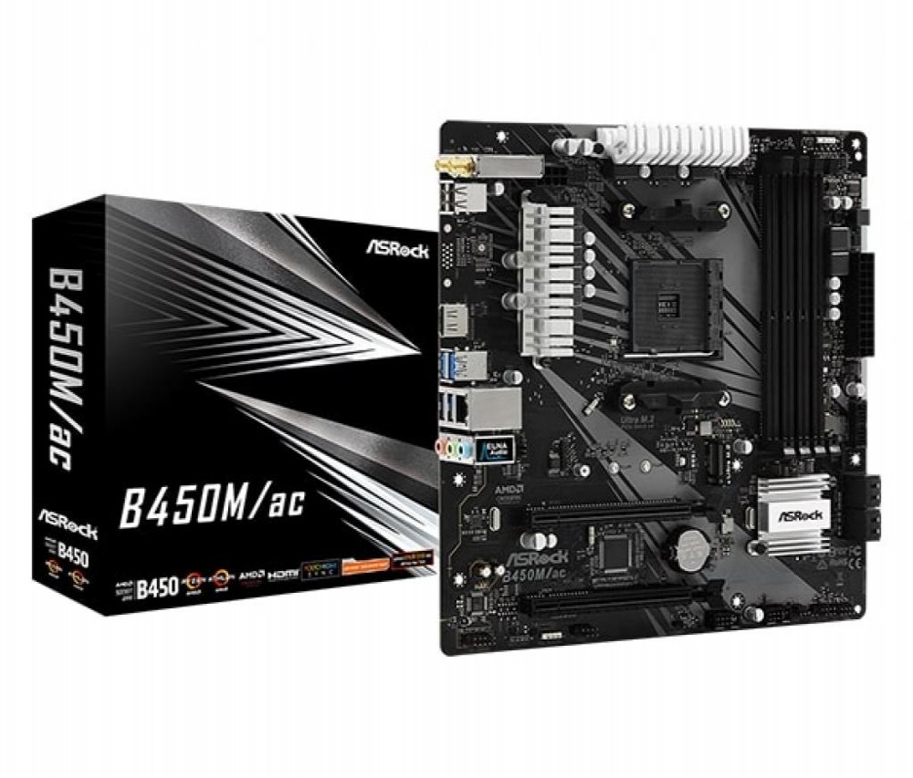 Placa Mãe AMD (AM4) Asrock B450M/AC R2.0