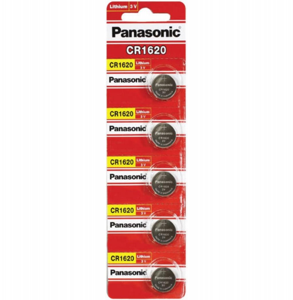 Bateria Panasonic CR-1620 Com 5 Unidades