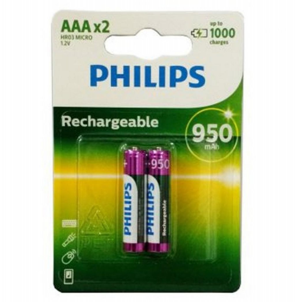 Pilha Recarregável Philips R03B2 A95/97 AAA