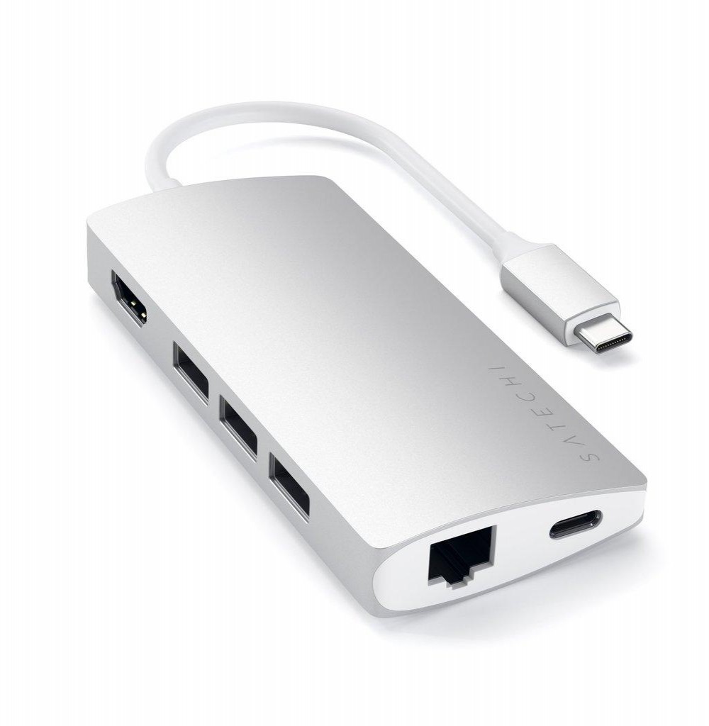 Adaptador Satechi USB-C/USB/3.0 Silver