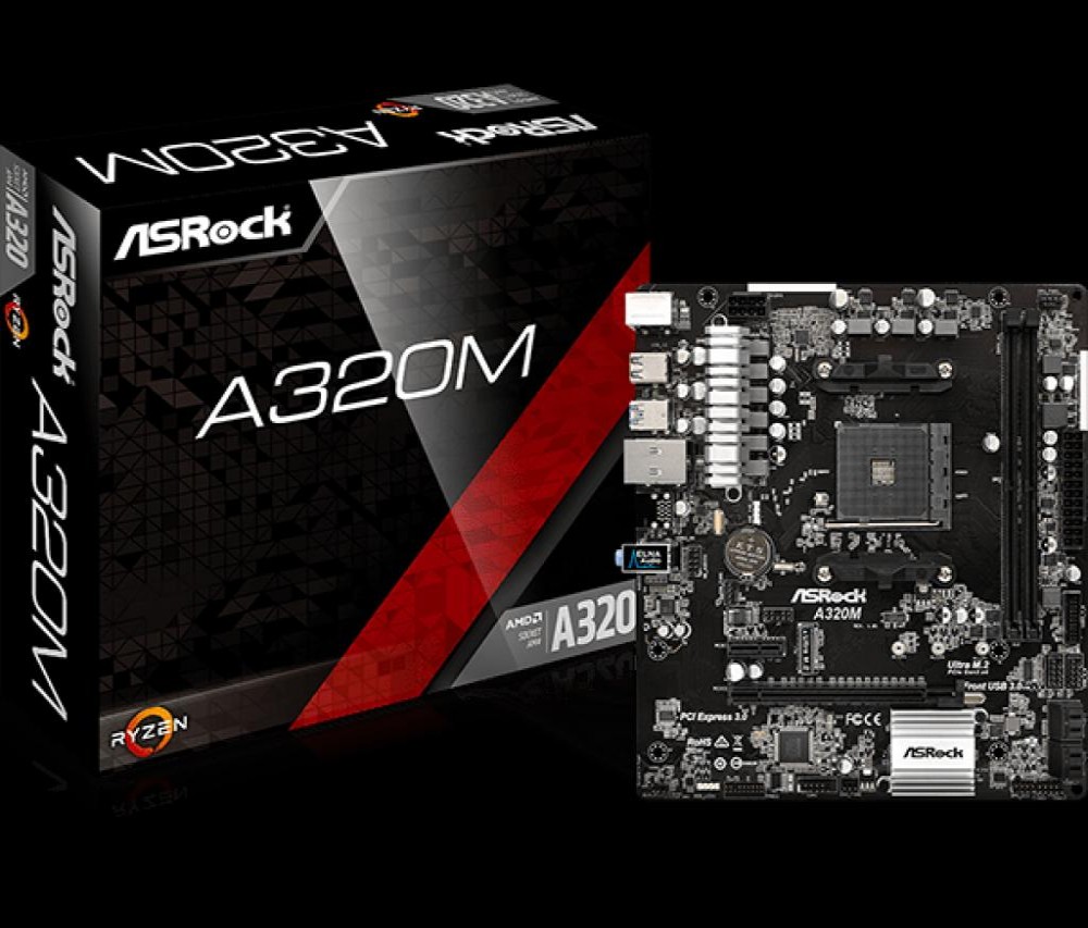 Placa Mae AMD (AM4) Asrock A320M/AC