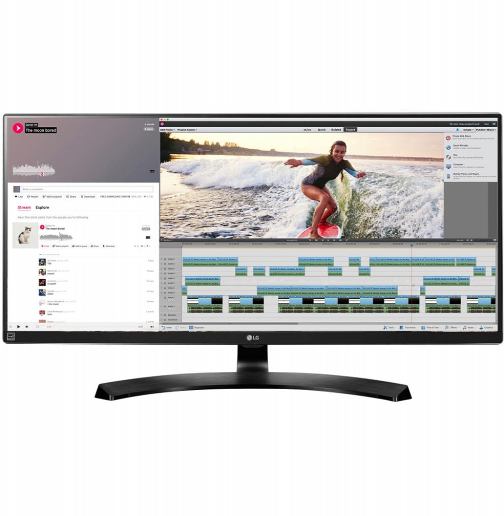 Monitor LG 34" 34UM88-P IPS QHD/HDMI Bivolt Preto