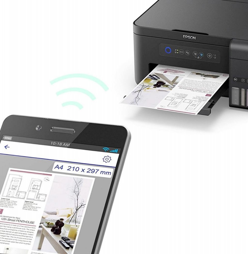 Impressora Multifuncional Epson EcoTank L4150 Inkjet 3 em 1 com Wi-Fi Bivolt - Preta