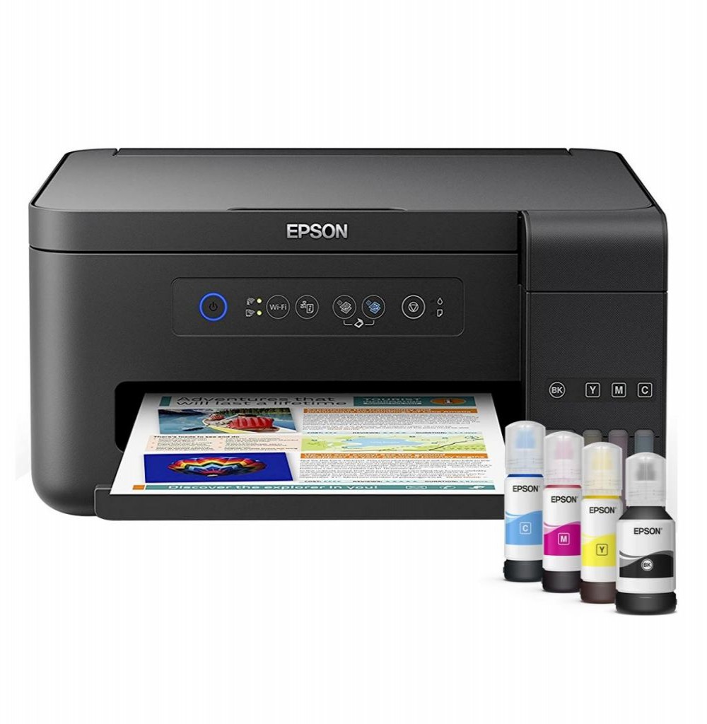 Impressora Multifuncional Epson EcoTank L4150 Inkjet 3 em 1 com Wi-Fi Bivolt - Preta