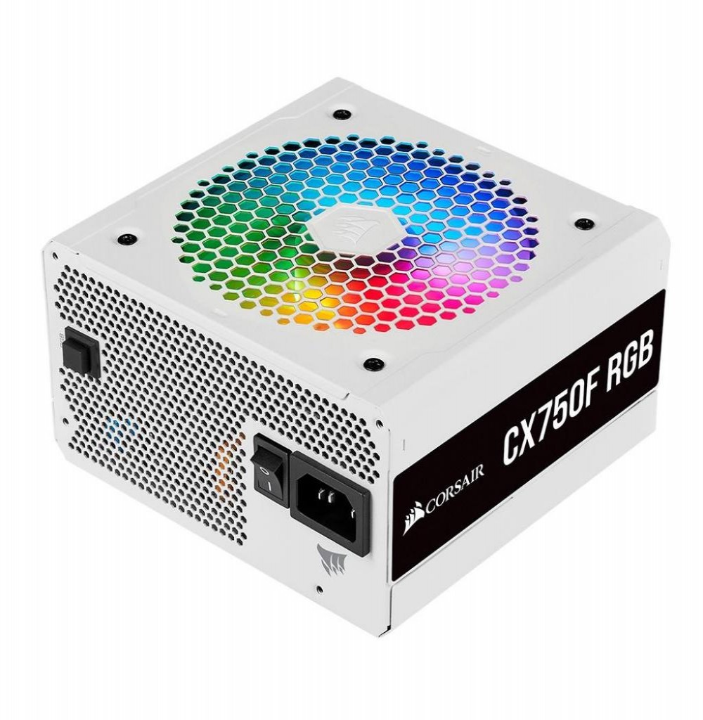 Fonte 750W Corsair CX750F 80 Plus Branco RGB 