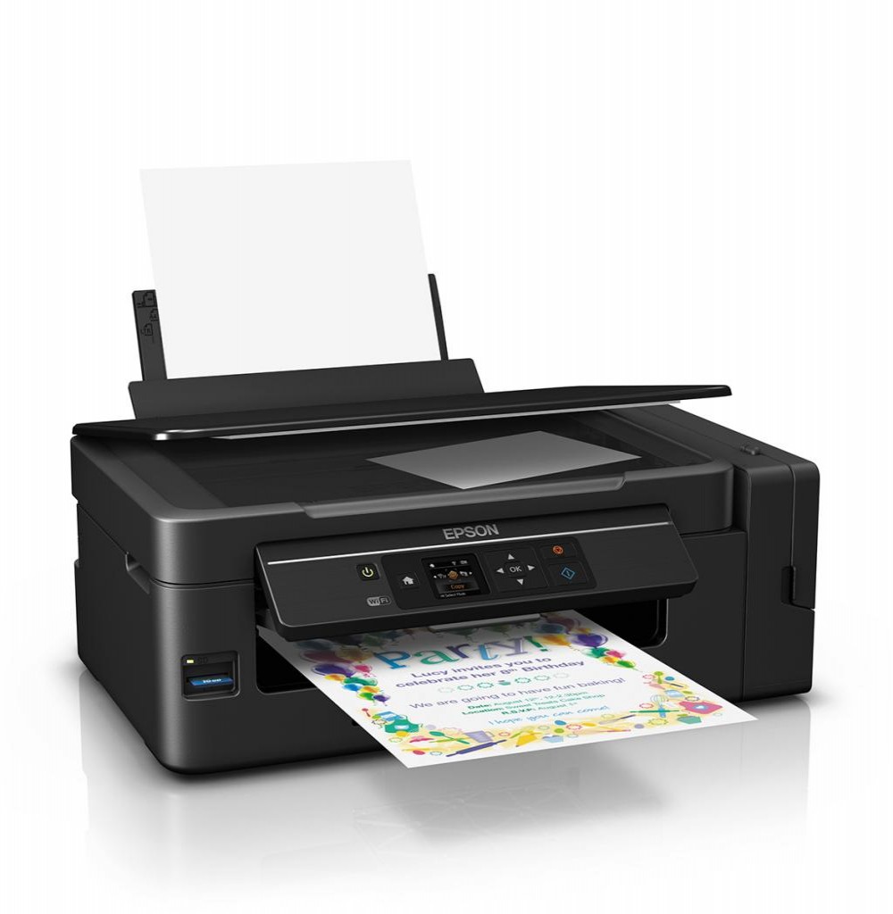Impressora Epson EcoTank L495 Impressora, Copiadora e Scanner USB Wireless Visor LCD – Preto