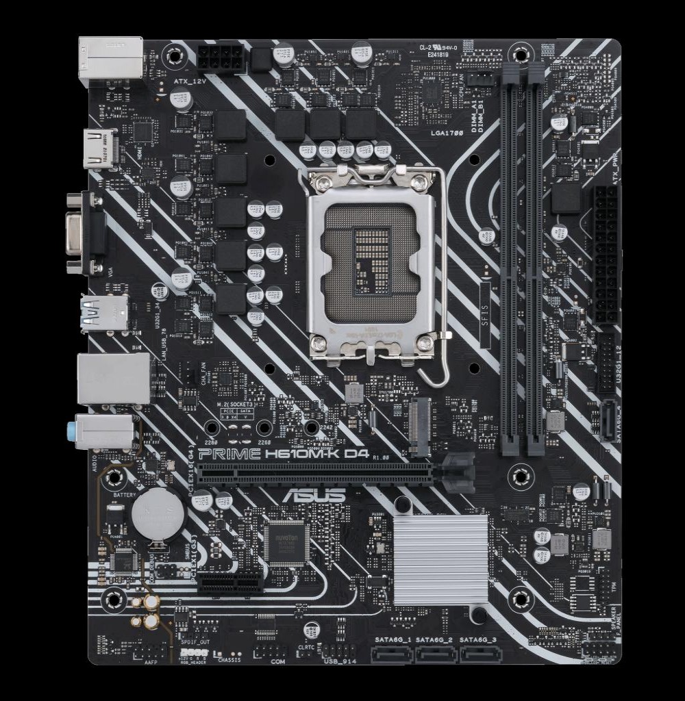 Placa Mae Intel (1700) Asus H610M-K Prime D4