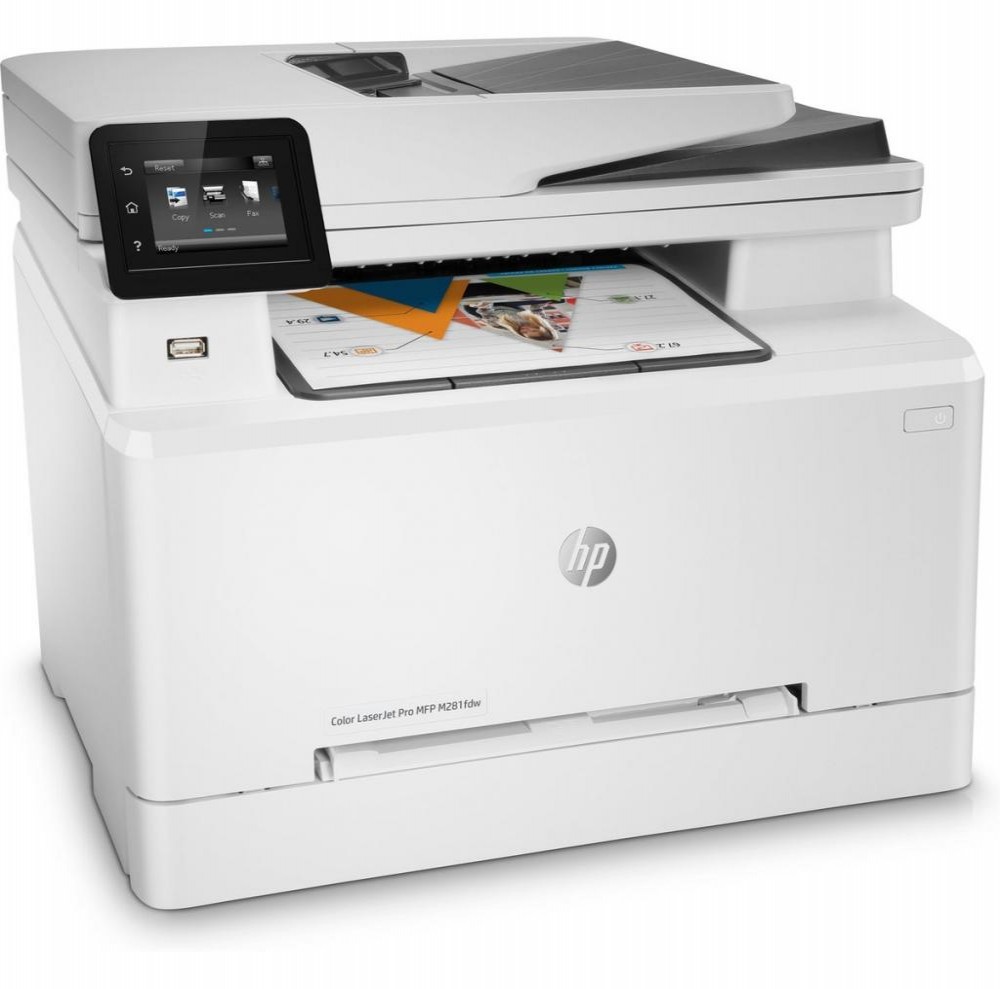 Impressora Multifuncional HP Pro MFP M281fdw Color Laserjet 4 em 1 com Wi-Fi 110V - Branca