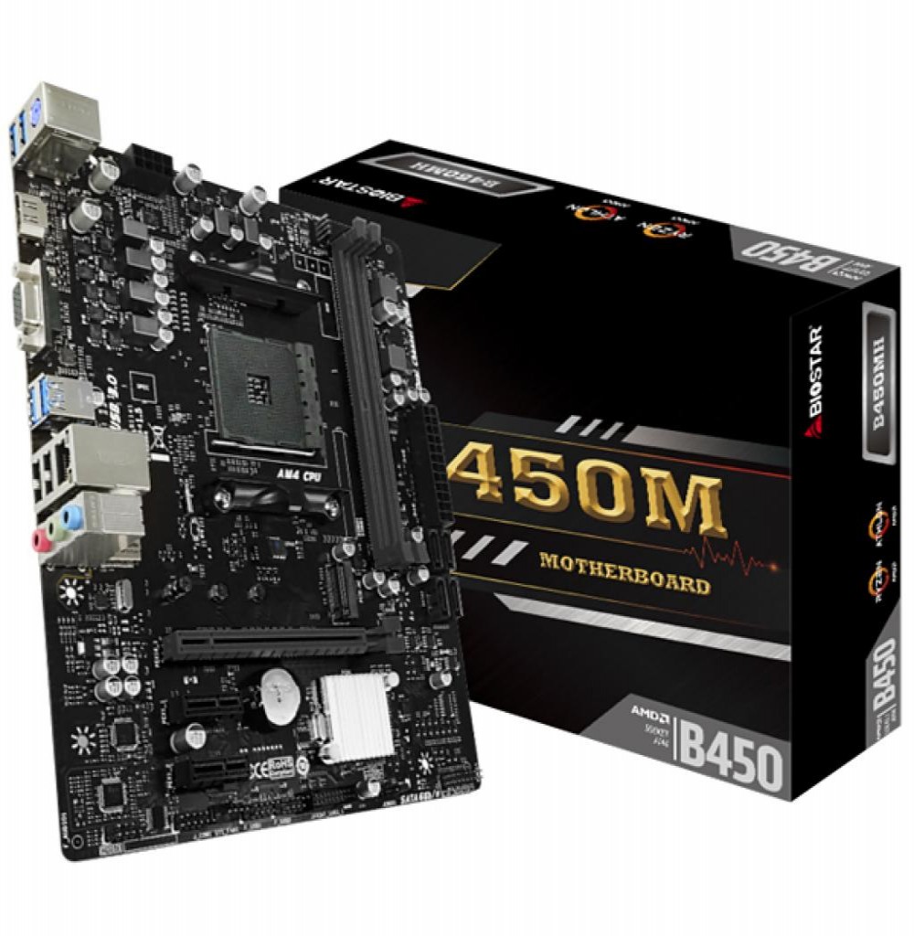 Placa Mae AMD (AM4) BIOSTAR B450MHP