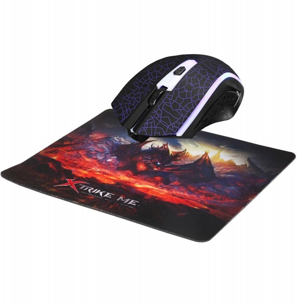 Mouse Pad Gaming Xtrike Me MP-002 Small Preto 320X270X2mm