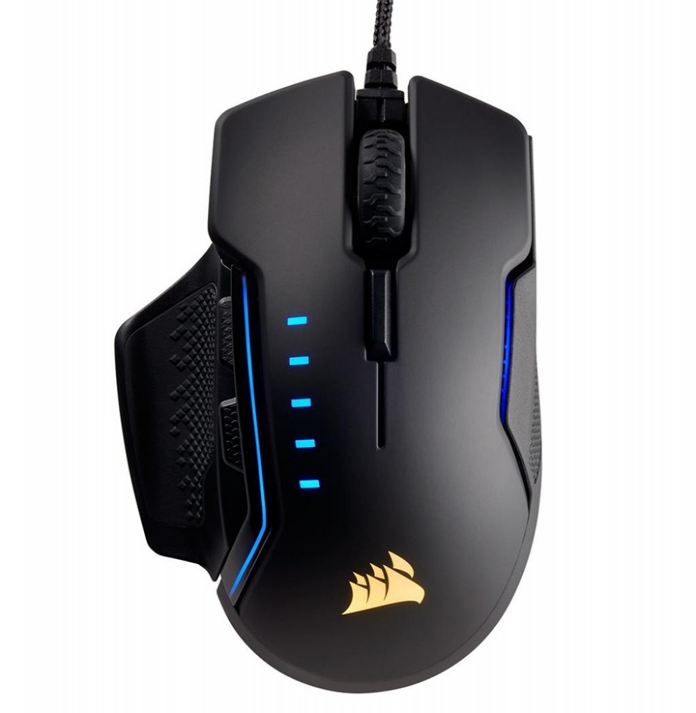 Mouse Gamer Corsair Glaive Optico CH-9302111-NA 16000dpi Rgb Preto