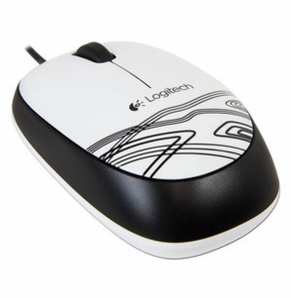 Mouse Óptico Logitech M105 USB de 1000 DPI - Branco/Preto