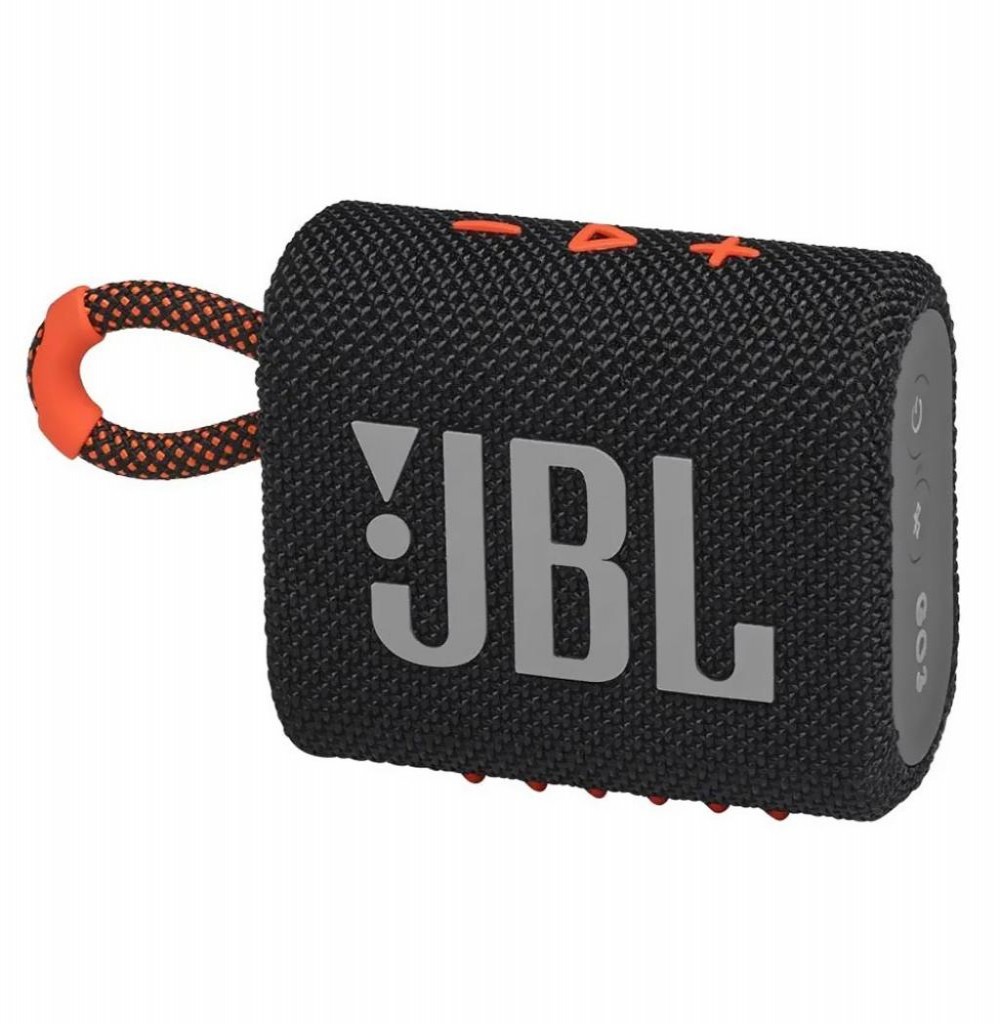 Caixa de Som JBL Go 3 Bt Preto/Laranja 