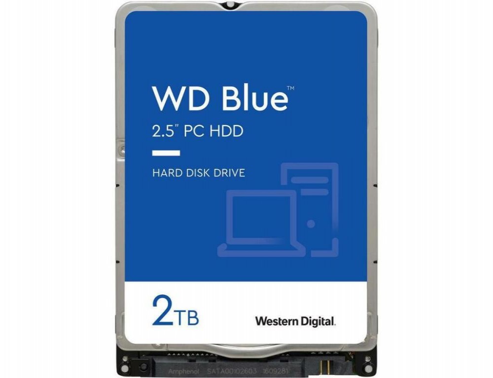 HD P/ Notebook SATA 2TB Wd 5400 Blue 128MB WD20SPZX