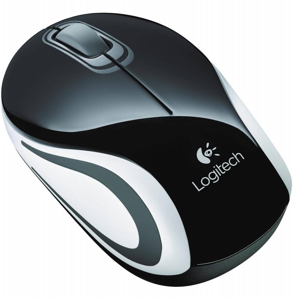 Mouse Logitech M187 Wireless 910-004155 2.4GHz Preto Branco