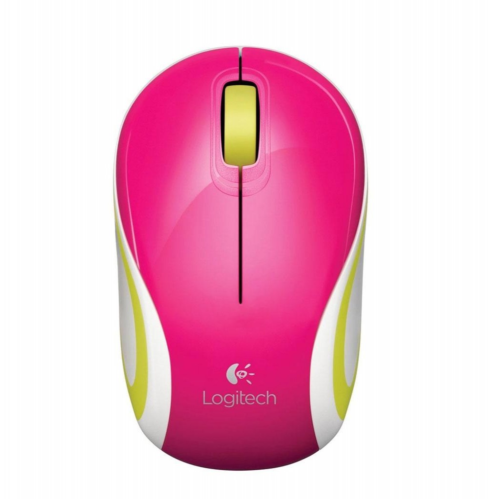 Mouse Logitech M187 Wireless 910-005364 2.4GHz Rosa Branco 