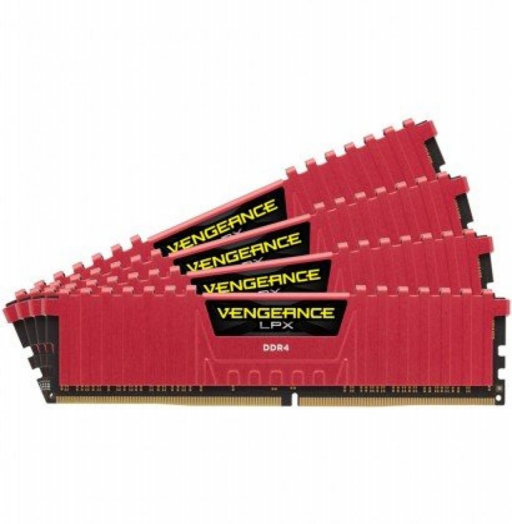 Memória Ram DDR4 16GB 2400 Corsair Vengeance LPX Red Kit
