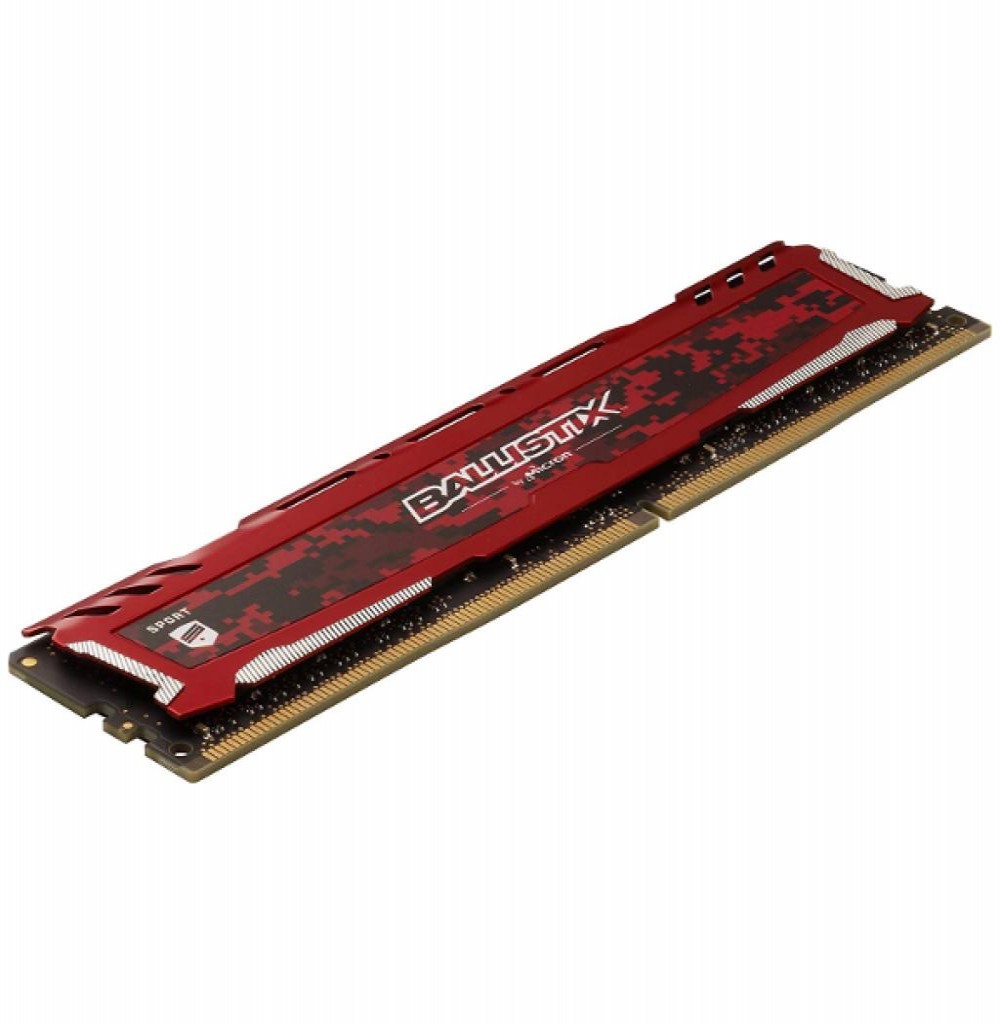 Memória Ram DDR4 16GB 2400 Crucial Ballistix Gaming Red