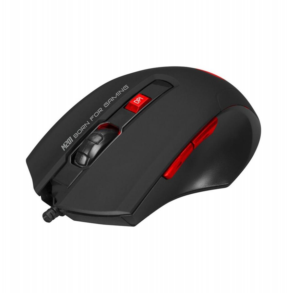 Mouse Gaming Marvo M201 Scorpion com fio USB Preto/Vermelho