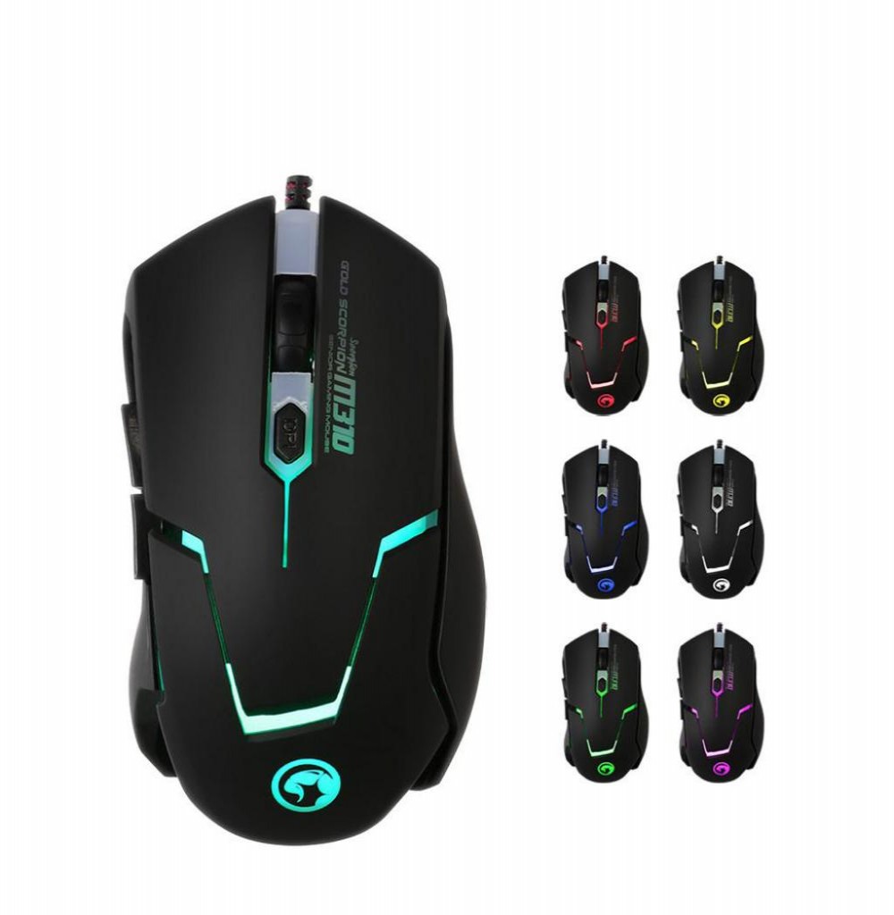 Mouse Gaming Marvo Scorpion M310 USB com Fio Preto