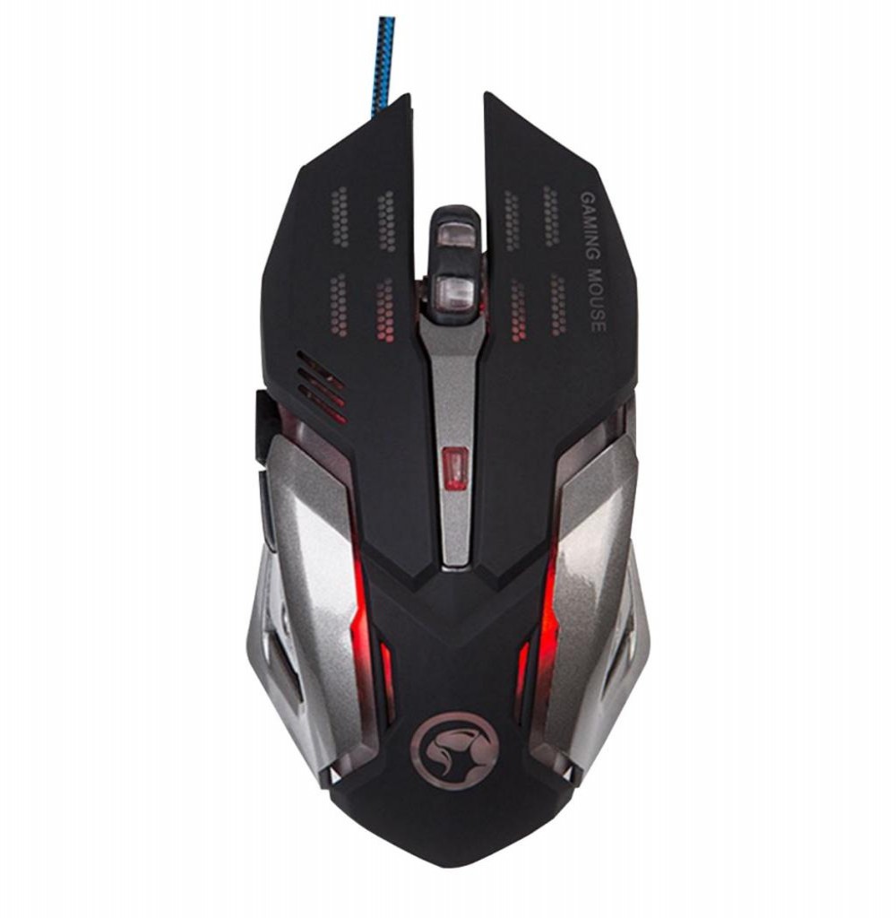 Mouse Gaming Marvo M314 Scorpion com fio USB Preto/Cinza