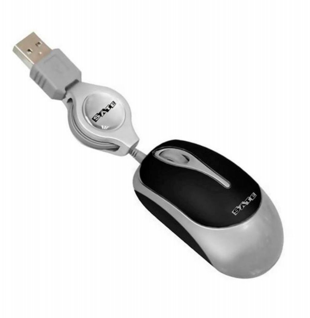 Mouse Óptico Satellite A-11 Mini USB de 1000 CPI - Preto