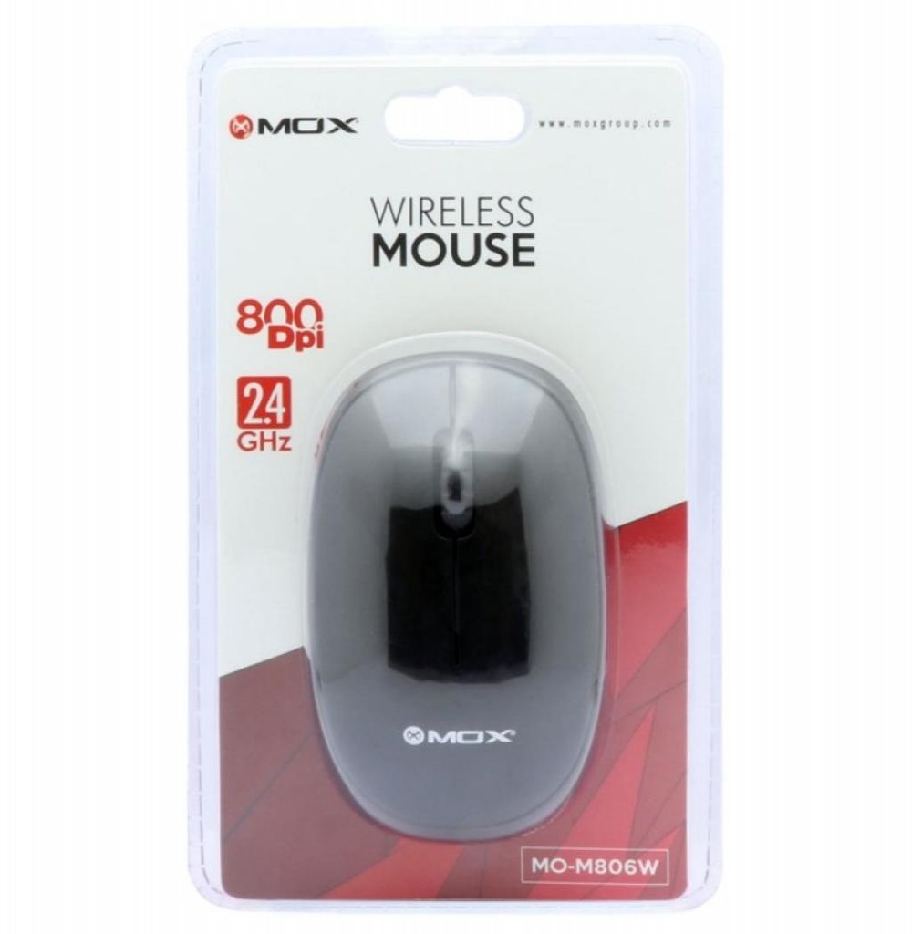 Mouse Óptico Sem Fio MOX MO-M806W USB de 800 DPI - Preto