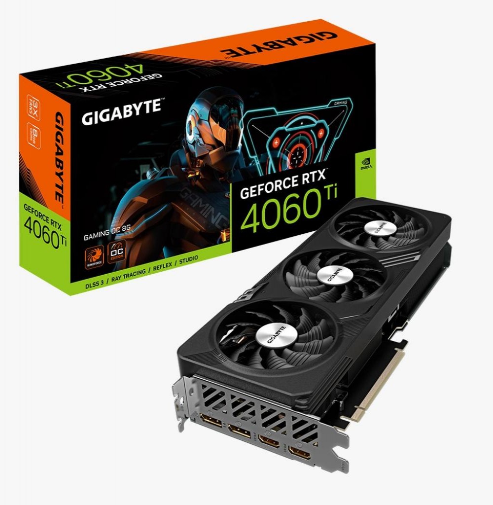 Placa de Vídeo 8GB EXP. GF-RTX4060TI Gigabyte Windforce Oc GV-N406TWF2OC-8GD