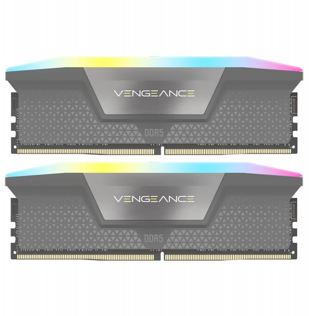 Memória DDR5 64GB 6000 Corsair Vengeance RGB Gray Kit CMH64GX5M2B6000
