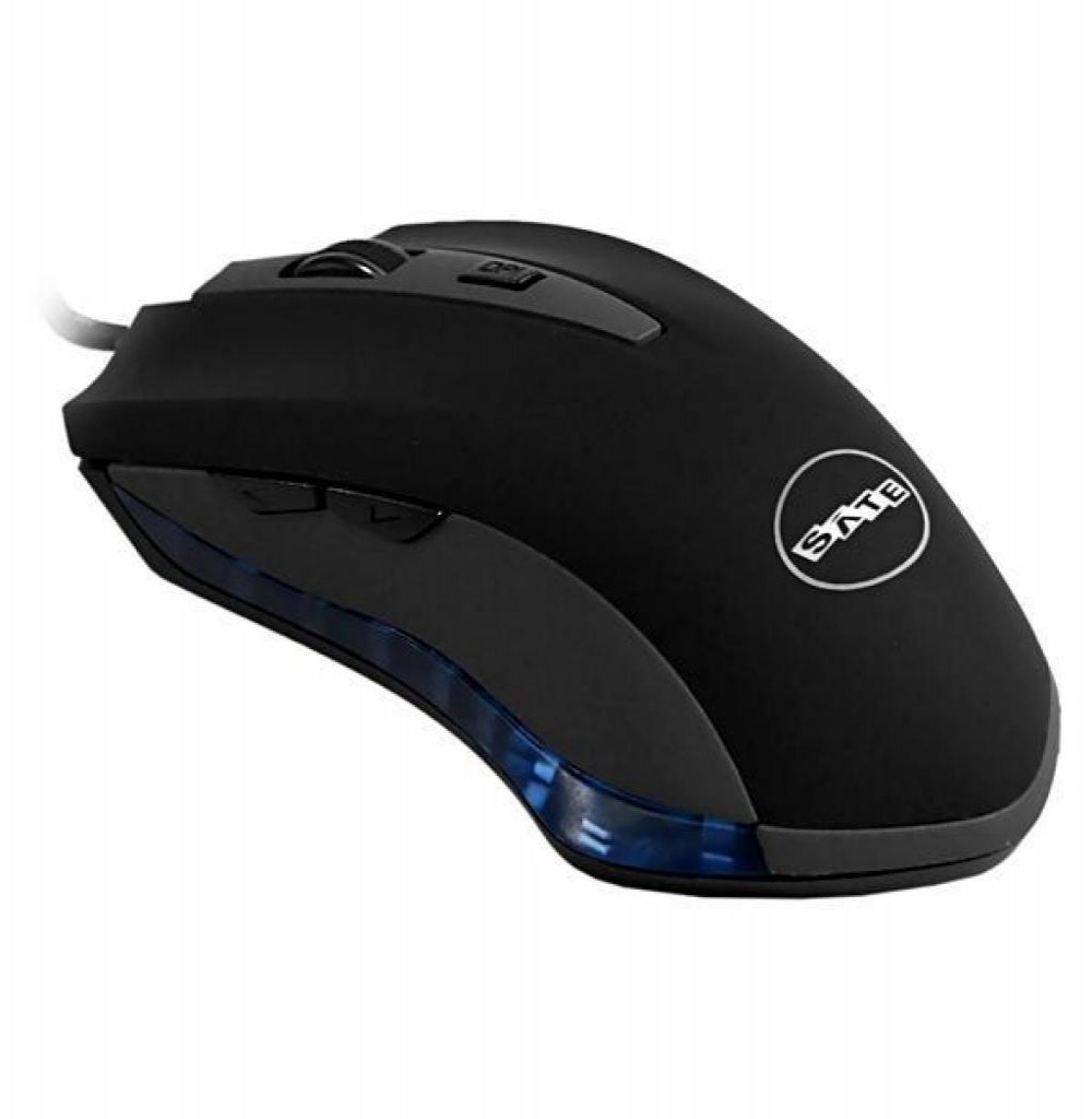 Mouse Óptico Satellite A-60 USB com Botões/2400 DPI - Preto