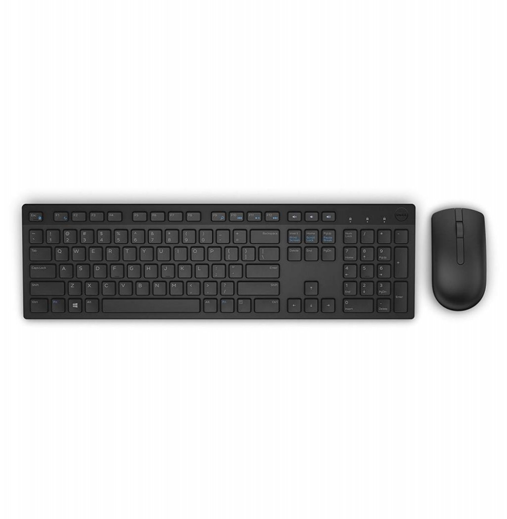 Kit Teclado E Mouse Wireless Dell Km636 Preto