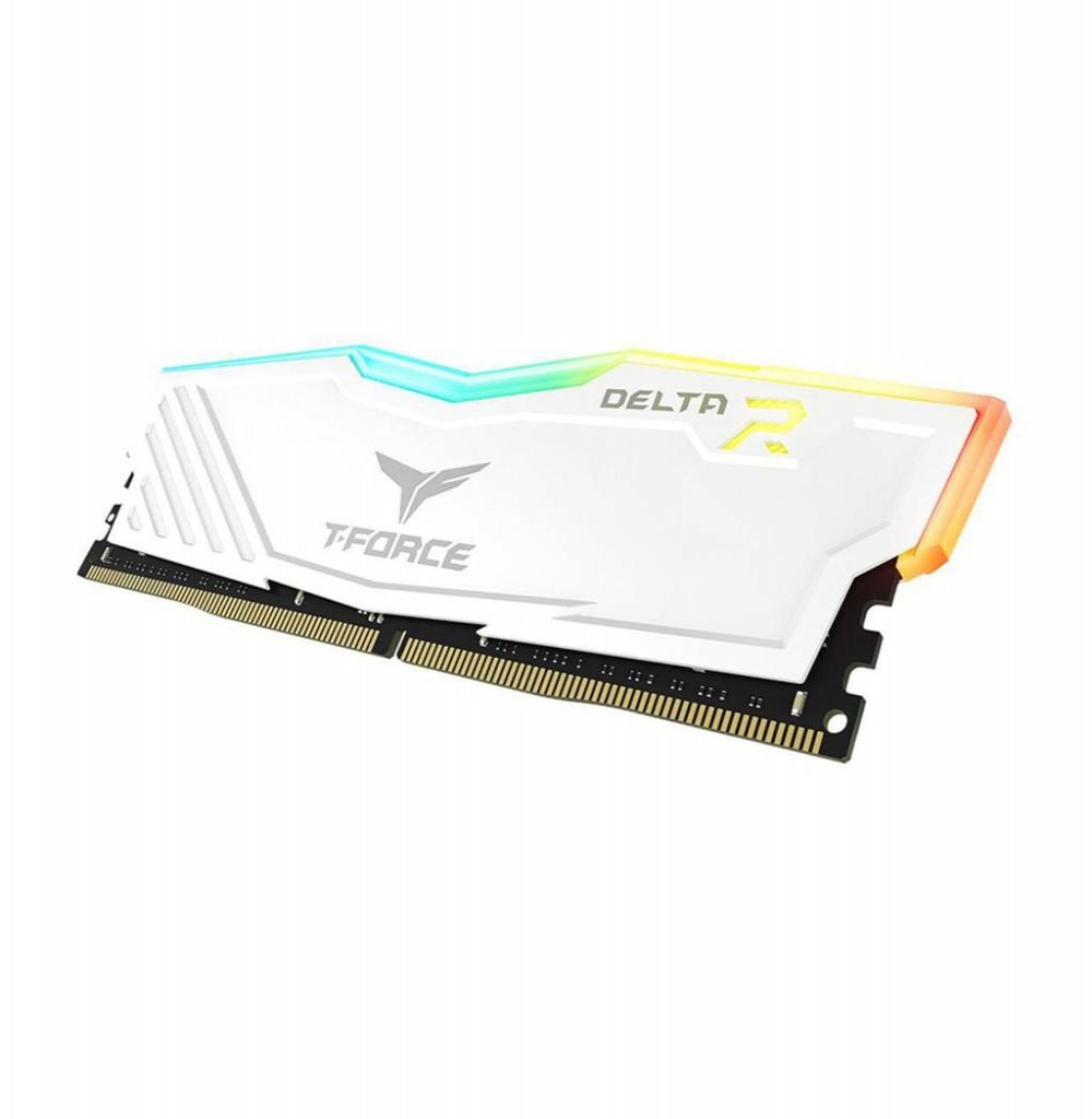 Kit 2x16Gb Memória DDR4 32GB 2400 Team Group T-Force Delta RGB Branco