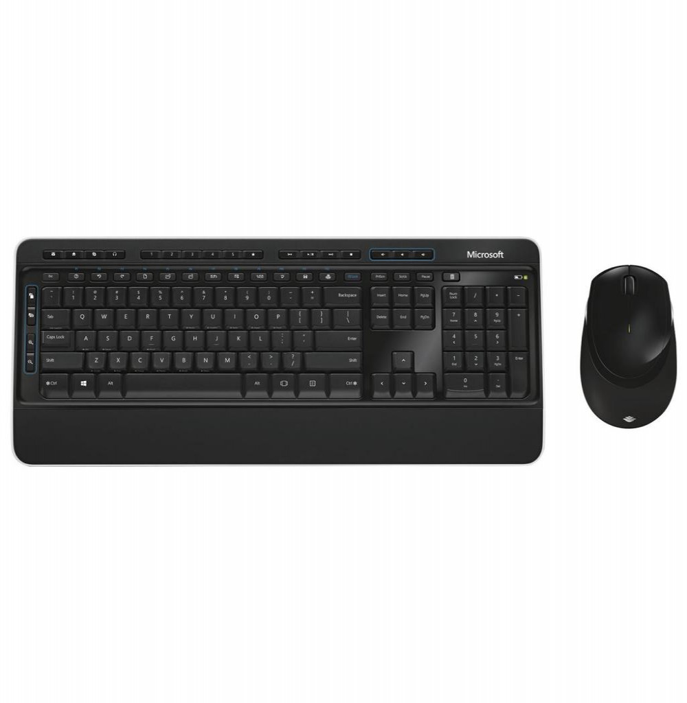 Teclado Sem Fio Microsoft 3050 USB Espanhol + Mouse - Preto