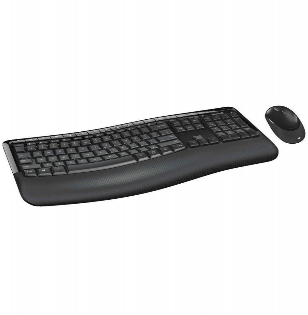 Teclado Wireless Microsoft Comfort 5050 + Mouse 1387 - Preto