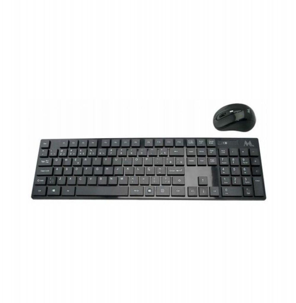 Teclado e Mouse sem Fio Mtek KM8154 - Preto (Português)