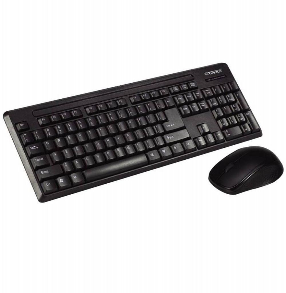 Teclado e Mouse sem Fio Satellite AK-718G - Preto (Espanhol)