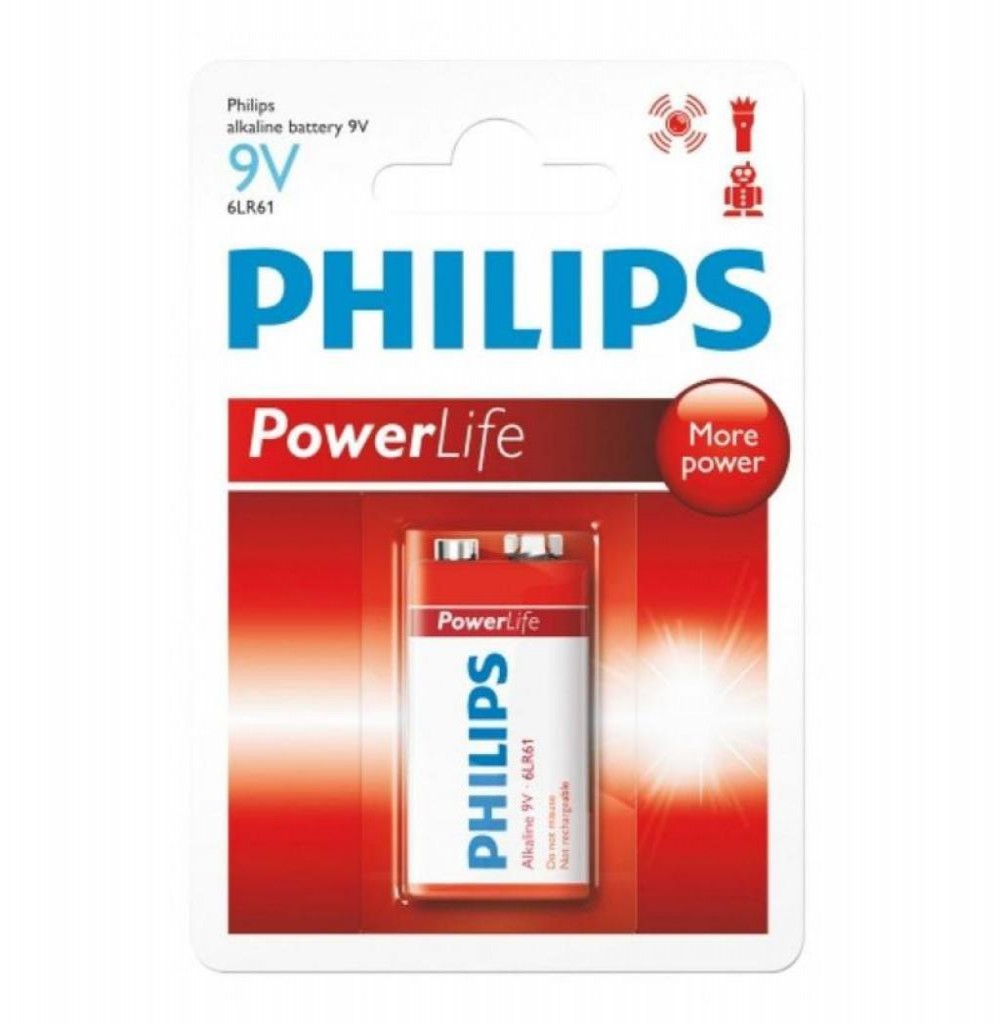 Bateria Alkalina Philips 9V