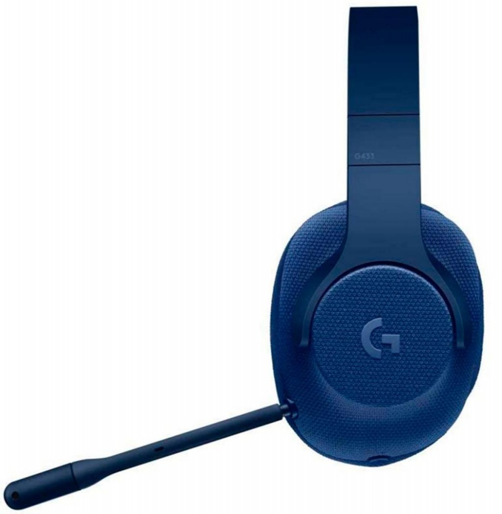 Headset Logitech Advanced G433 com Microfone Removível/Surround 7.1 - Azul