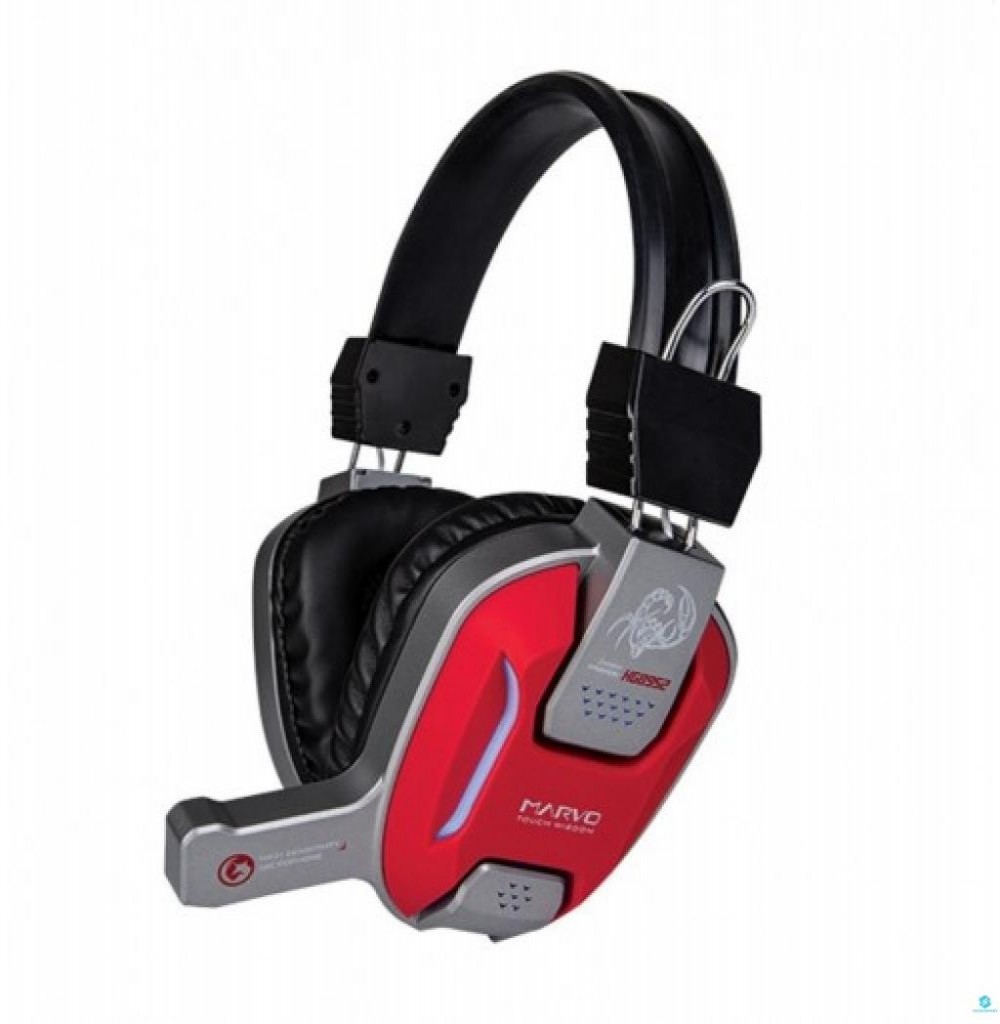 Headset para Jogos Marvo Scorpion HG8952 USB Preto/Vermelho