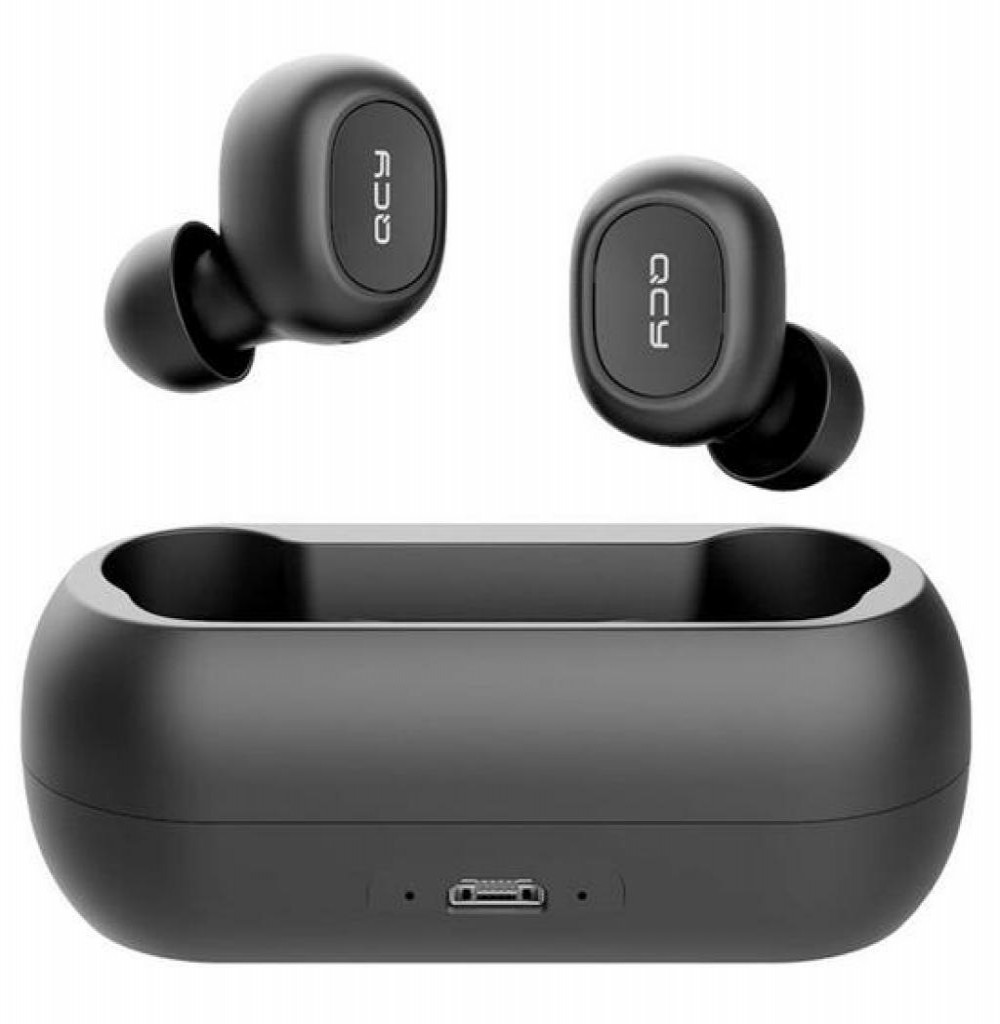 Fone QCY T1 Com Carregador Portátil Preto