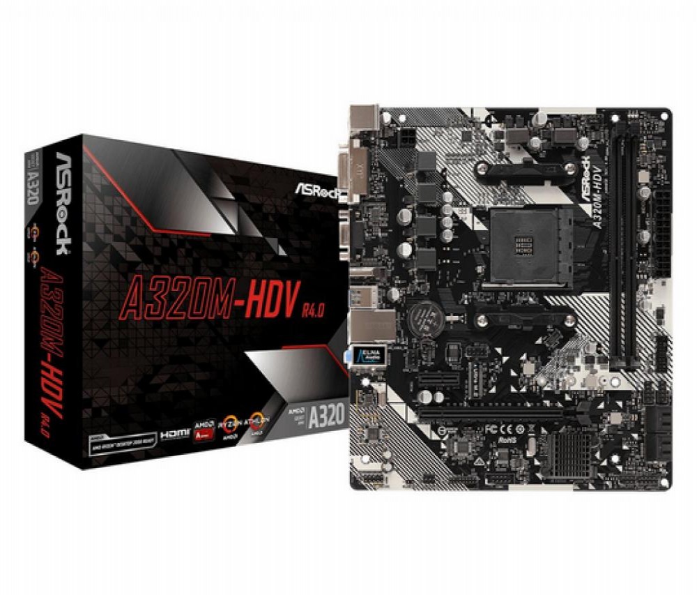 Placa-Mãe AMD (AM4) AsRock A320M-HDV R4.0