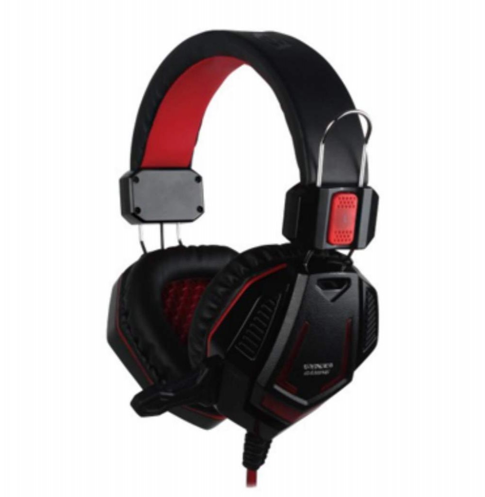 Headset Satellite AE-328R Gaming com Microfone - Vermelho/Preto