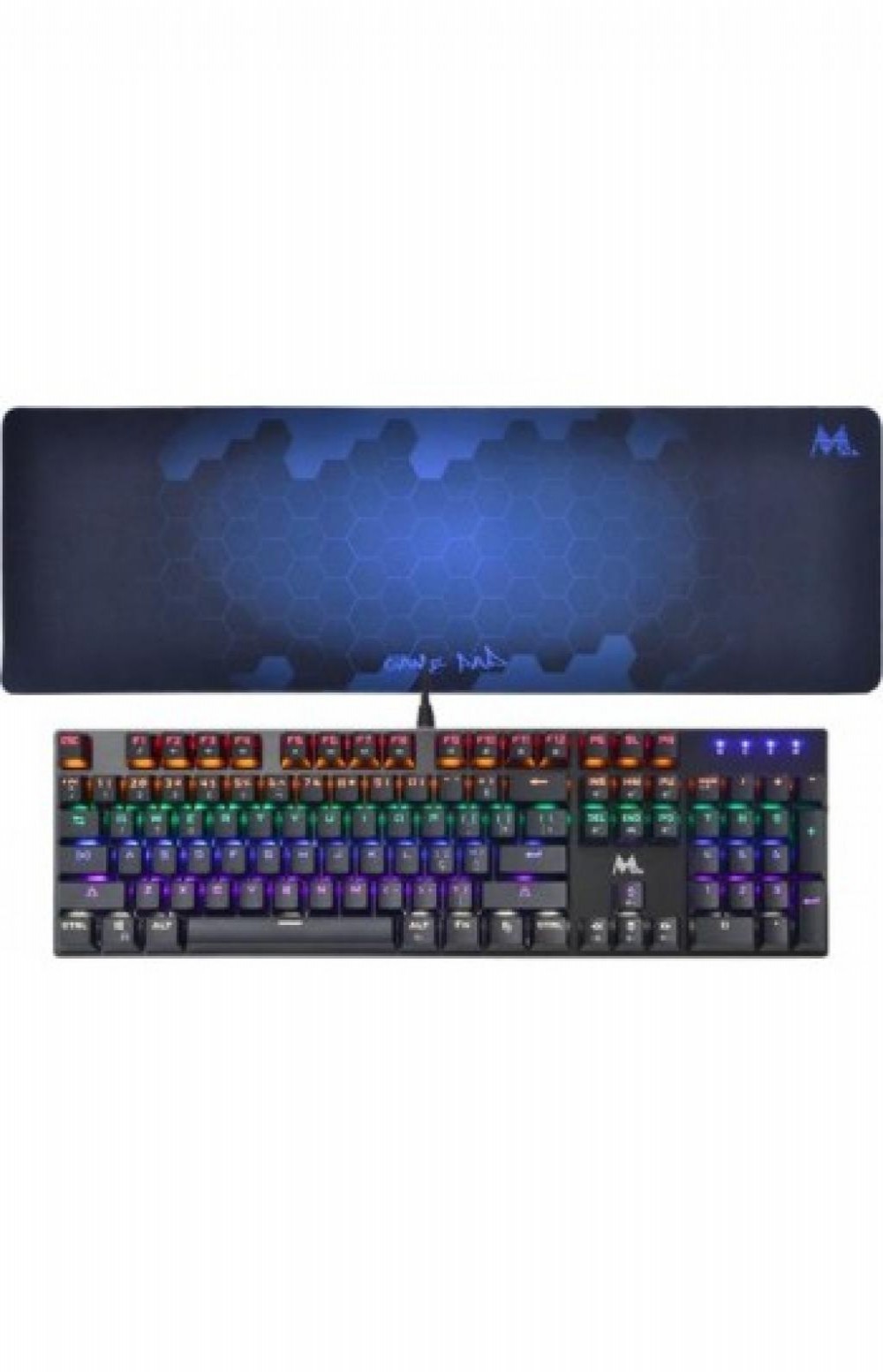 Teclado Mtek MK52UKA Gamer Mecânico RGB+PAD USB