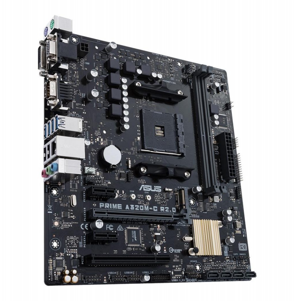 Placa Mãe Asus Prime A320M-C R2.0 Socket AM4 - até 2 DDR4