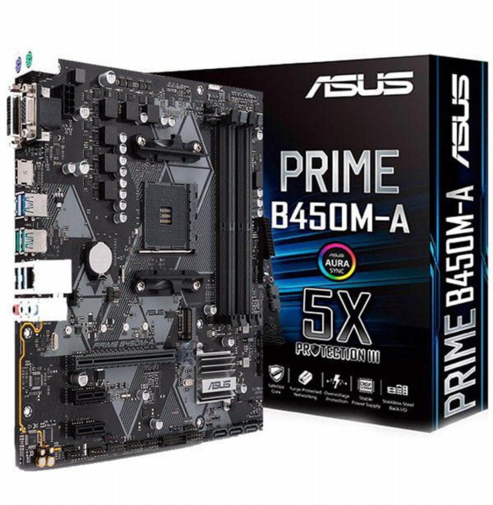 Placa Mãe AMD (AM4) Asus B450M-A Prime