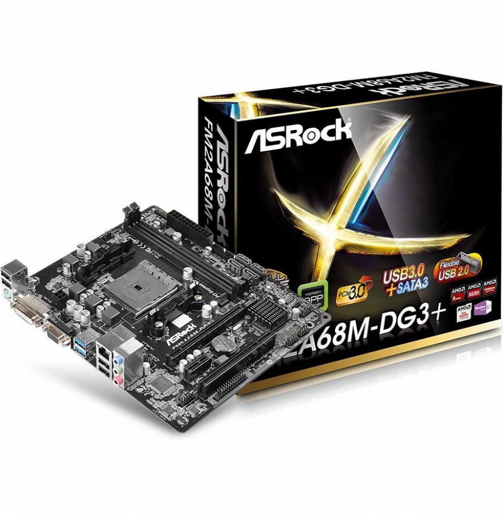 Placa Mãe ASRock FM2A68M-DG3+ Socket FM2/FM2+ - até 2 DDR3 MB