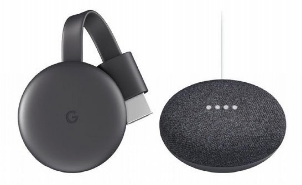 Google Smart TV Kit Chromecast 3 + Home Mini Combo