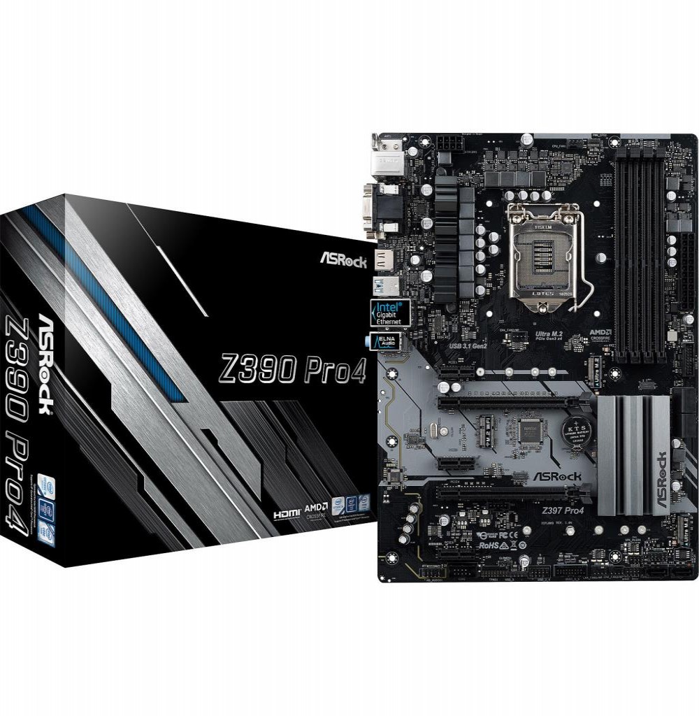  Placa Mãe Asrock LGA1151 Z390 Pro 4 HDMI/VGA/DVI/USB3.1 MB