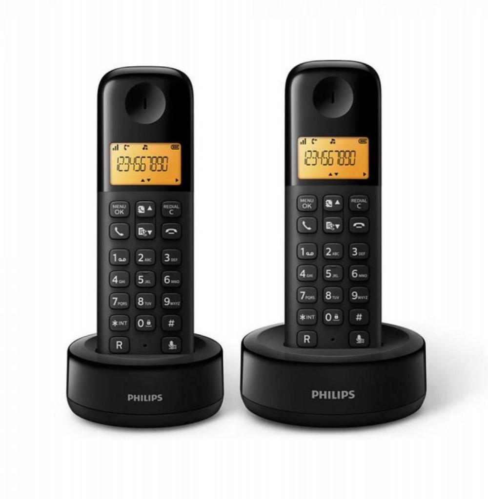 Telefone Philips D-1302B 2 Bases Bivolt