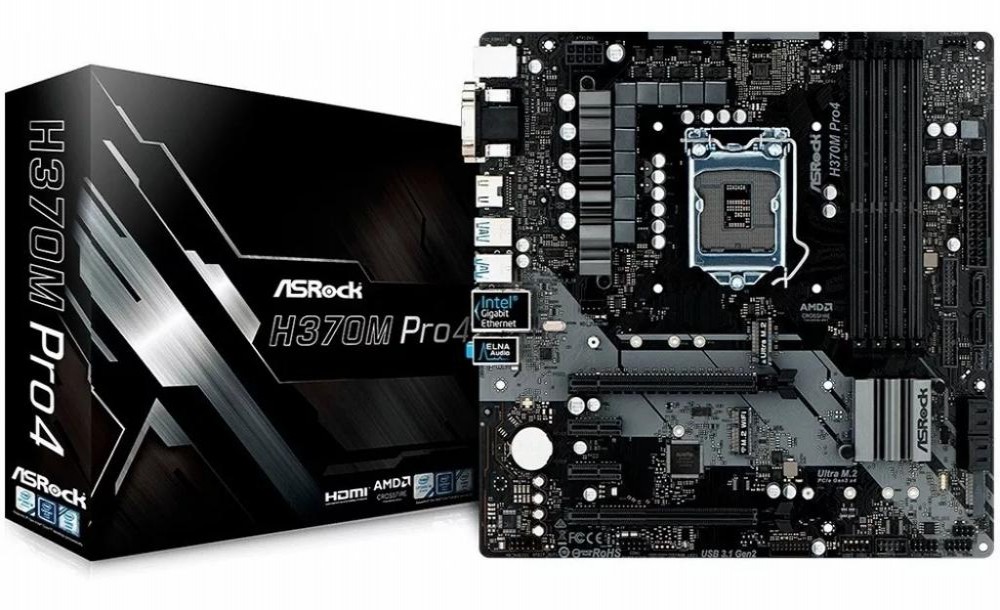 Placa-Mãe Intel (1151) AsRock H370-PRO4
